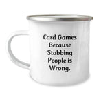 Funny Card Games Gifts for Card Game Enthusiasts, Camping Mug for Men, Christmas Unique Presents from Friends