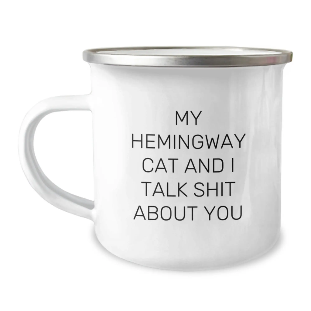 Funny Hemingway Cat Gifts from Men to Their Friends for Graduation Unique - Image 1