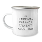 Funny Hemingway Cat Gifts from Men to Their Friends for Graduation Unique - Image 1