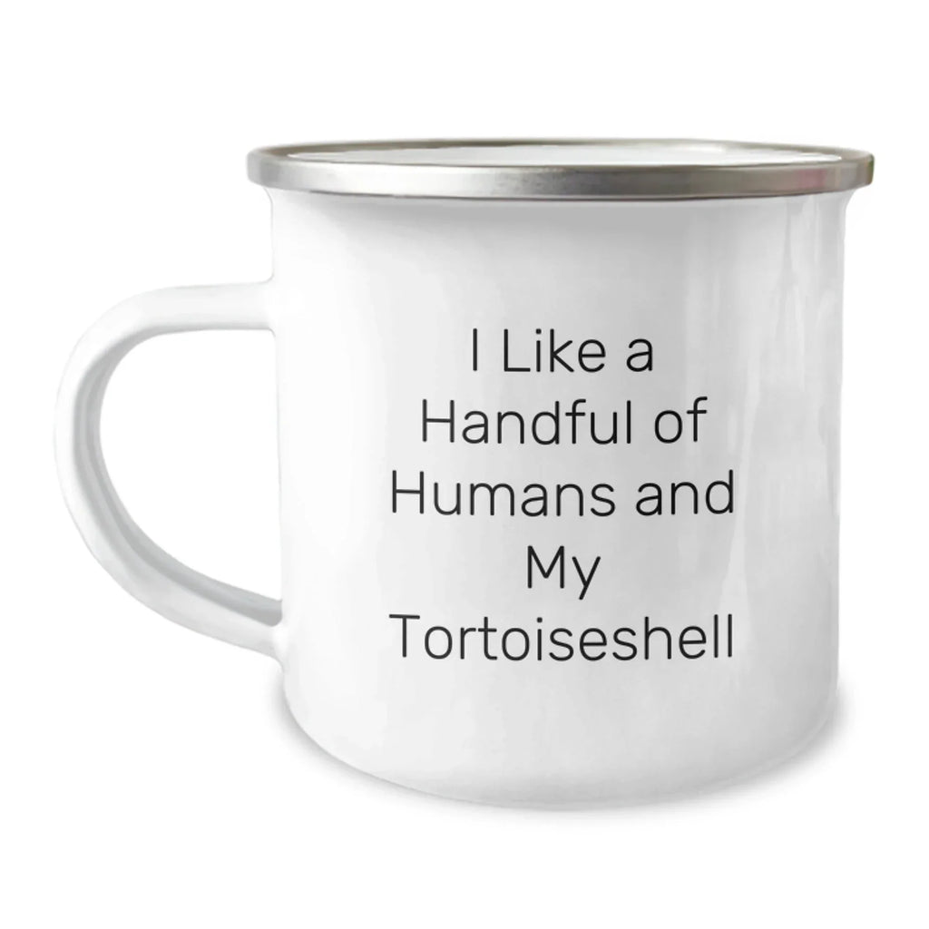 Tortoiseshell Cat Lover Gifts from Men to Friends - Funny Camping Mug for Christmas Unique Presents