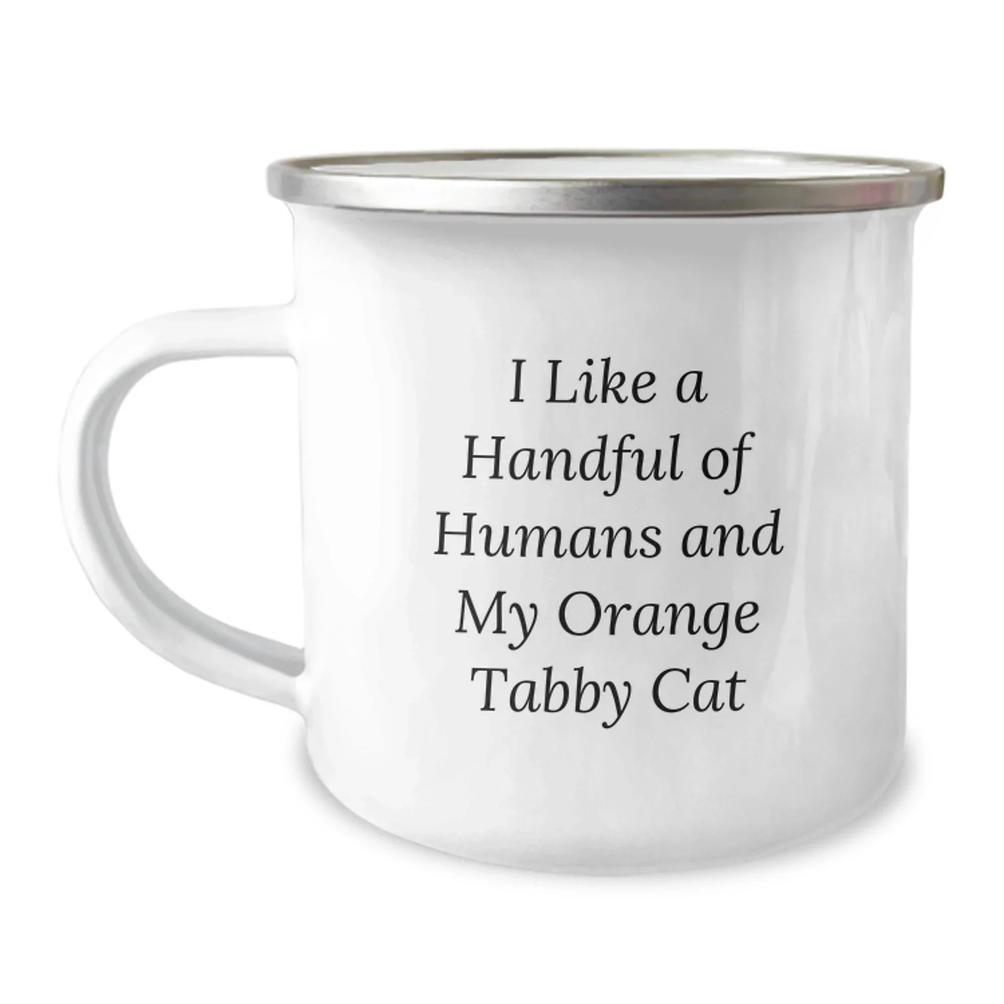 Funny Orange Tabby Cat Camping Mug Gifts from Men to Orange Tabby Cat Lovers this Christmas Unique