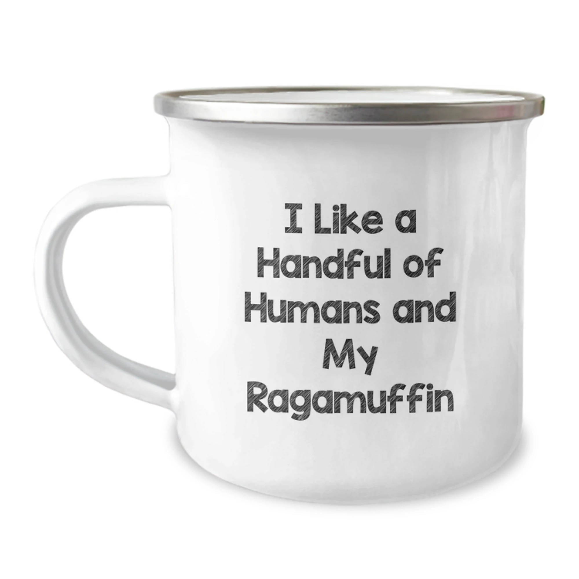 Christmas Unique Gifts for Ragamuffin Cat Lovers, Funny I Like A Handful Of Humans And My Ragamuffin Camping Mugs