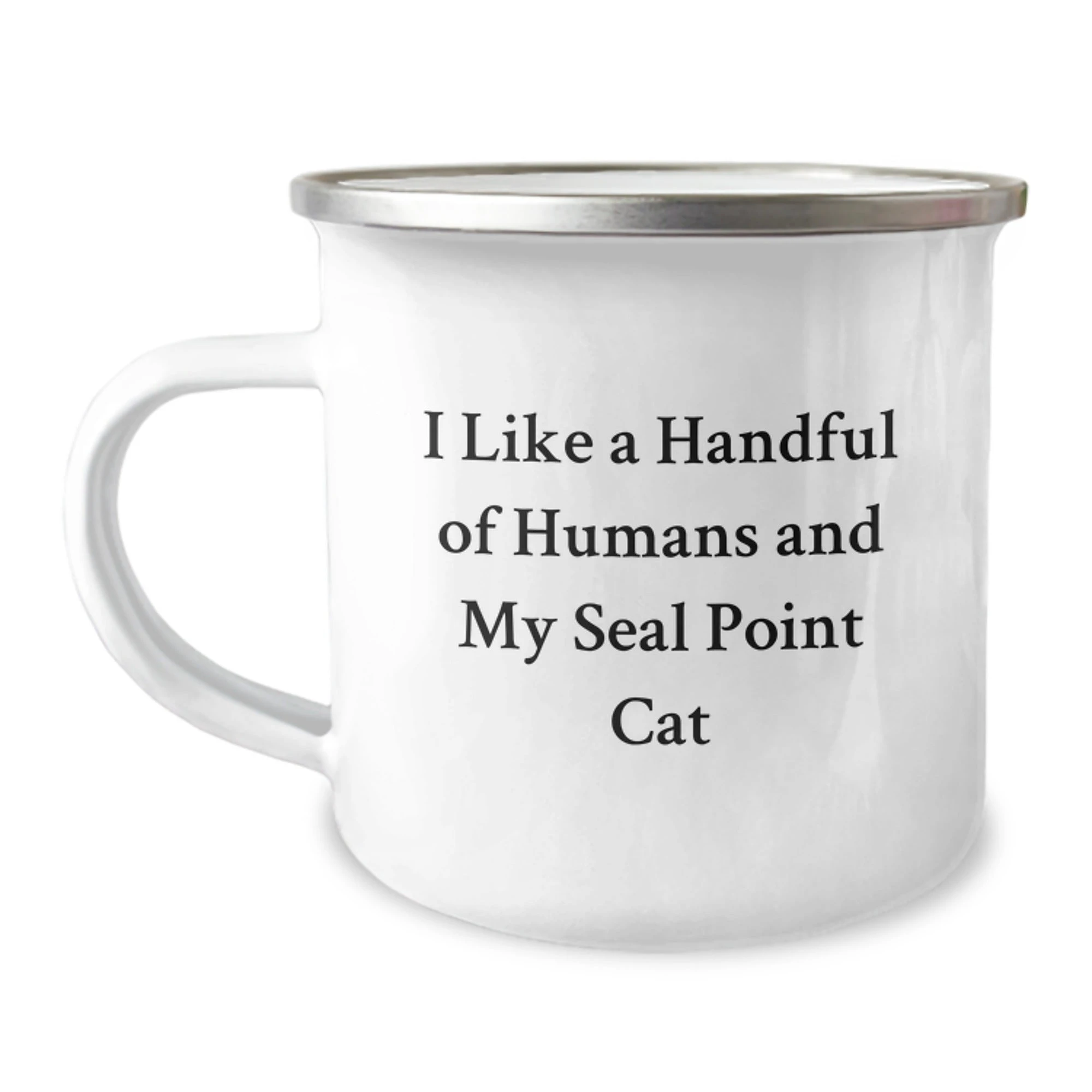 Funny Seal Point Cat Gifts for Men from Friends and Family - I Like A Handful Of Humans And My Seal Point Cat Christmas Unique Mugs for Seal Point Cat Lovers
