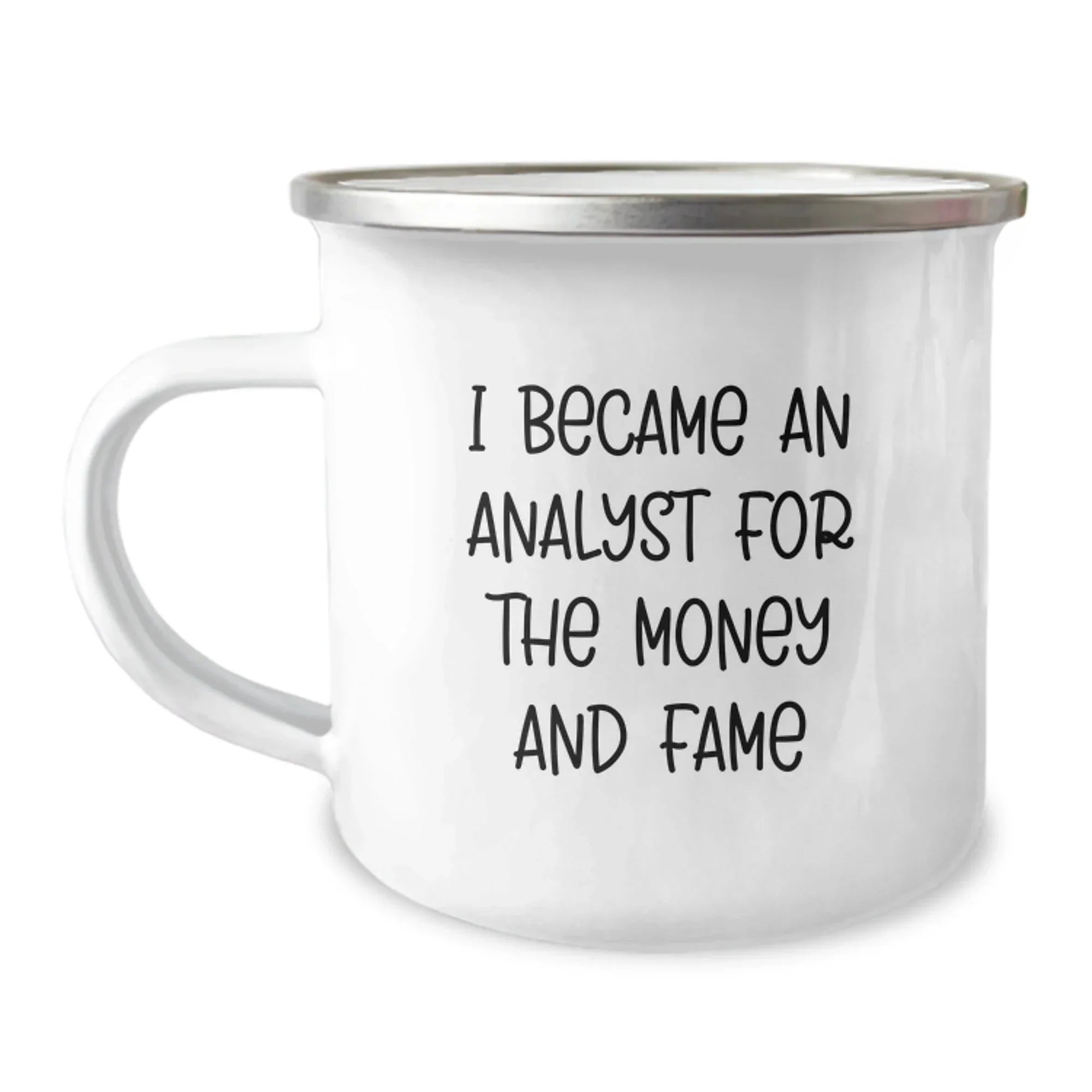 Funny Analyst Gifts for Men - 'I Became An Analyst For The Money And Fame' Christmas Unique Mugs for Coworkers from Family