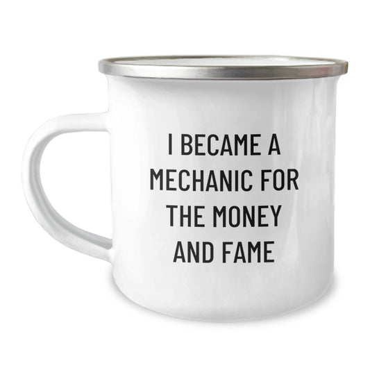 Funny Mechanic Gifts for Men from Friends, Unique Camping Mug for Graduation - Image 1
