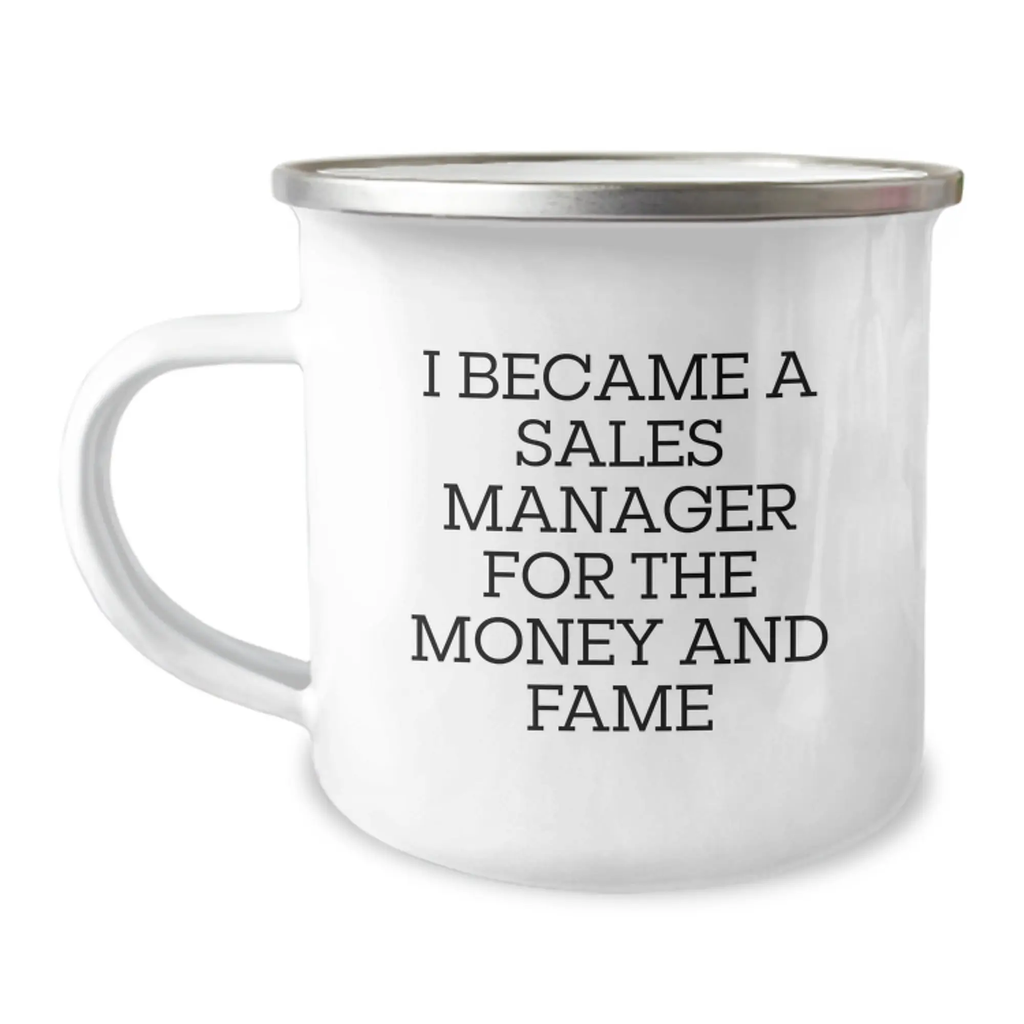 Funny Sales Manager Gifts for Men, Inspirational Quote Mug, Birthday Unique Presents from Friends, Camping Adventure Companion - Image 1