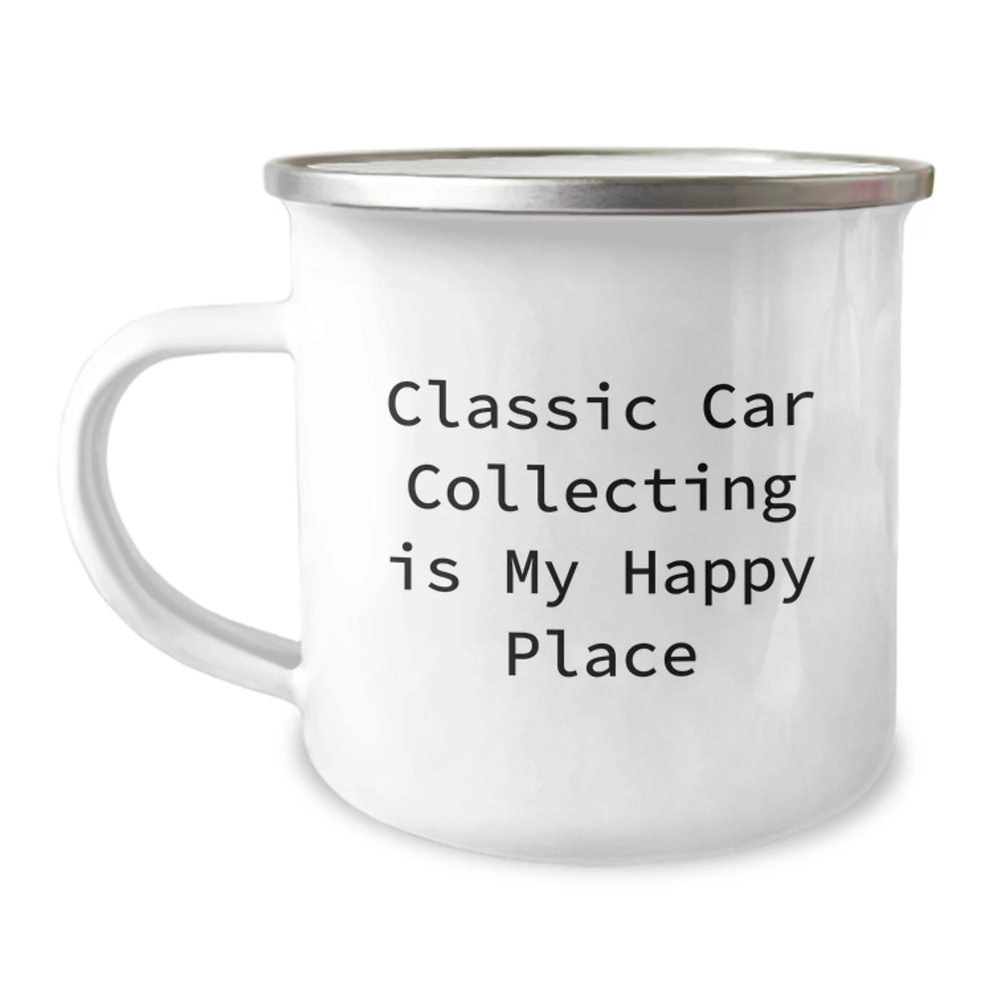 Funny Classic Car Collecting Gifts for Mom, Classic Car Collecting Is My Happy Place, Camping Mug for Women on Mother's Day - Image 1