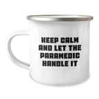 Funny Rescue Worker Gifts for Men from Coworkers, Unique Christmas Unique Gifts, Camping Mug with Keep Calm And Let The Rescue Worker Handle It Quote