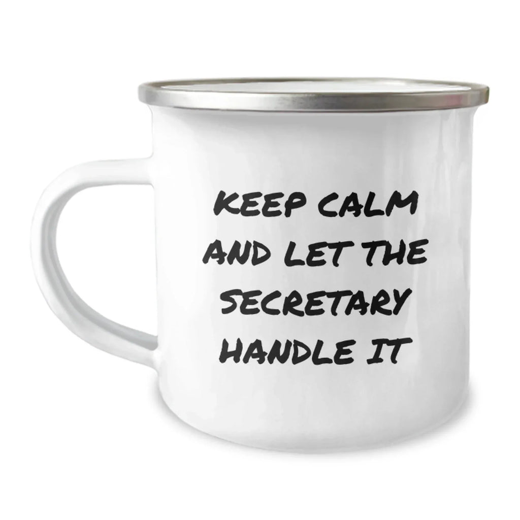 Funny Secretary Gifts for Women - Keep Calm And Let The Secretary Handle It - Christmas Unique Secretary Mugs for Coworkers