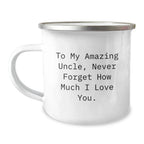 Funny Uncle Gifts, Christmas Unique Mugs for Men, To My Amazing Uncle, Camping Adventure