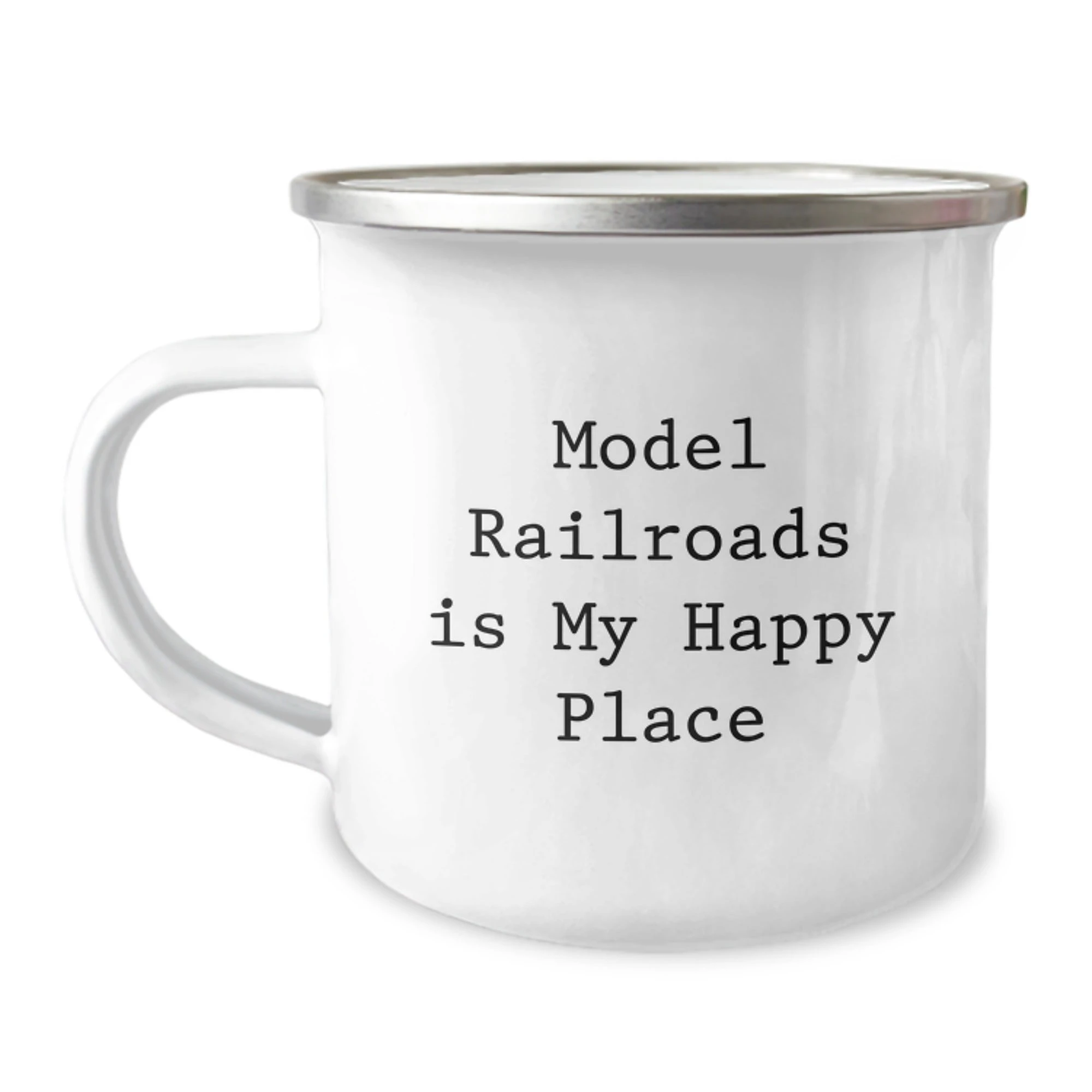 Funny Model Railroads Gifts for Mom - Model Railroads Is My Happy Place Camping Mug, Gifts from Women, Perfect for Model Railroads Enthusiasts, Mother's Day Unique Gifts - Image 1