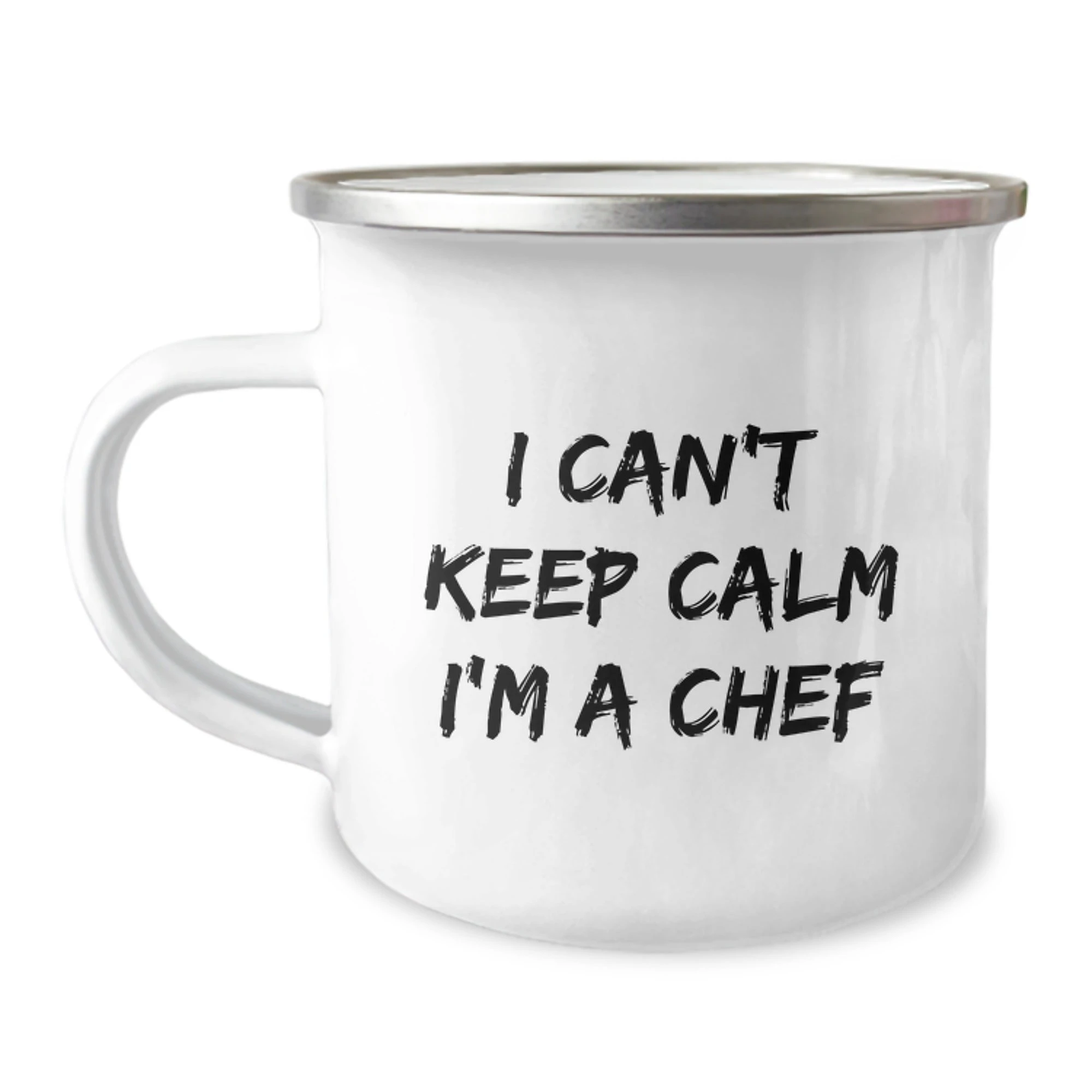 Funny Chef Gifts from Family, Christmas Unique Gifts for Men, I Can't Keep Calm I'm A Chef Camping Mug