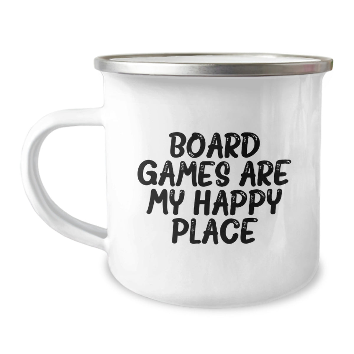 Board Game Enthusiast Camping Mug Gift for Him - Keepsake, Happy Place - Image 1