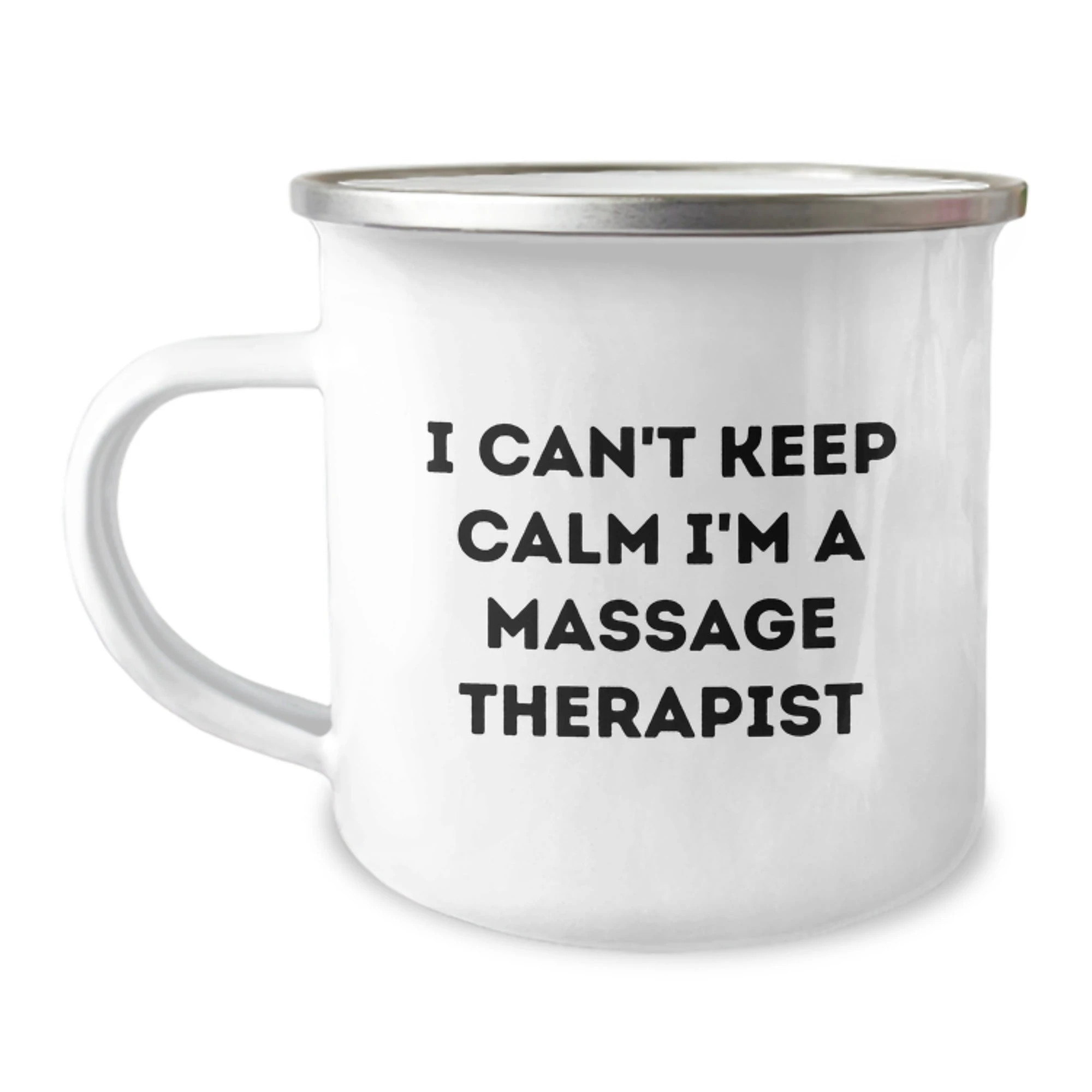 Funny Gifts from Friends for Massage Therapist Christmas Unique Mugs I Can't Keep Calm I'm A Massage Therapist Camping Mug