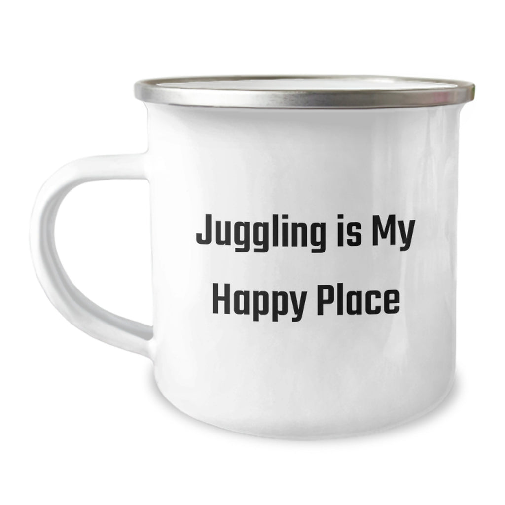 Camping Mug Gift Juggling Is My Happy Place - A Joyful Surprise - Image 1