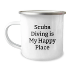 Funny Scuba Diving Gifts from Dad - Scuba Diving Is My Happy Place, Unique Father's Day Unique Gifts for Scuba Diving Men - Image 1