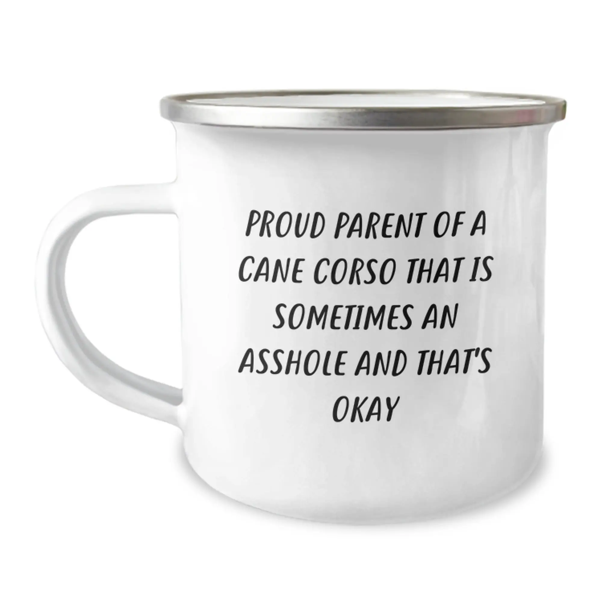 Funny Cane Corso Dog Camping Mug Gifts from Proud Parents for Men, Unique Father's Day Unique Gifts - Image 1