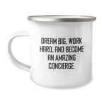Concierge Gifts from Friends, Gifts for Amazing Concierge, Camping Mug with Inspirational Quote, Birthday Unique Gifts
