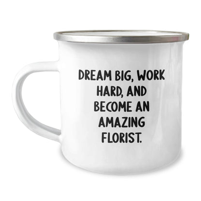 Florist Gifts for Her, Funny Quote Birthday Unique Gifts from Friends, Personalized Camping Mug for Florist - Image 1