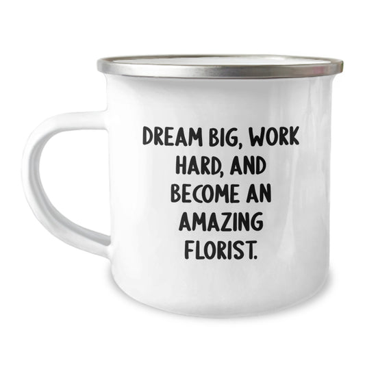 Florist Gifts for Her, Funny Quote Birthday Unique Gifts from Friends, Personalized Camping Mug for Florist - Image 1