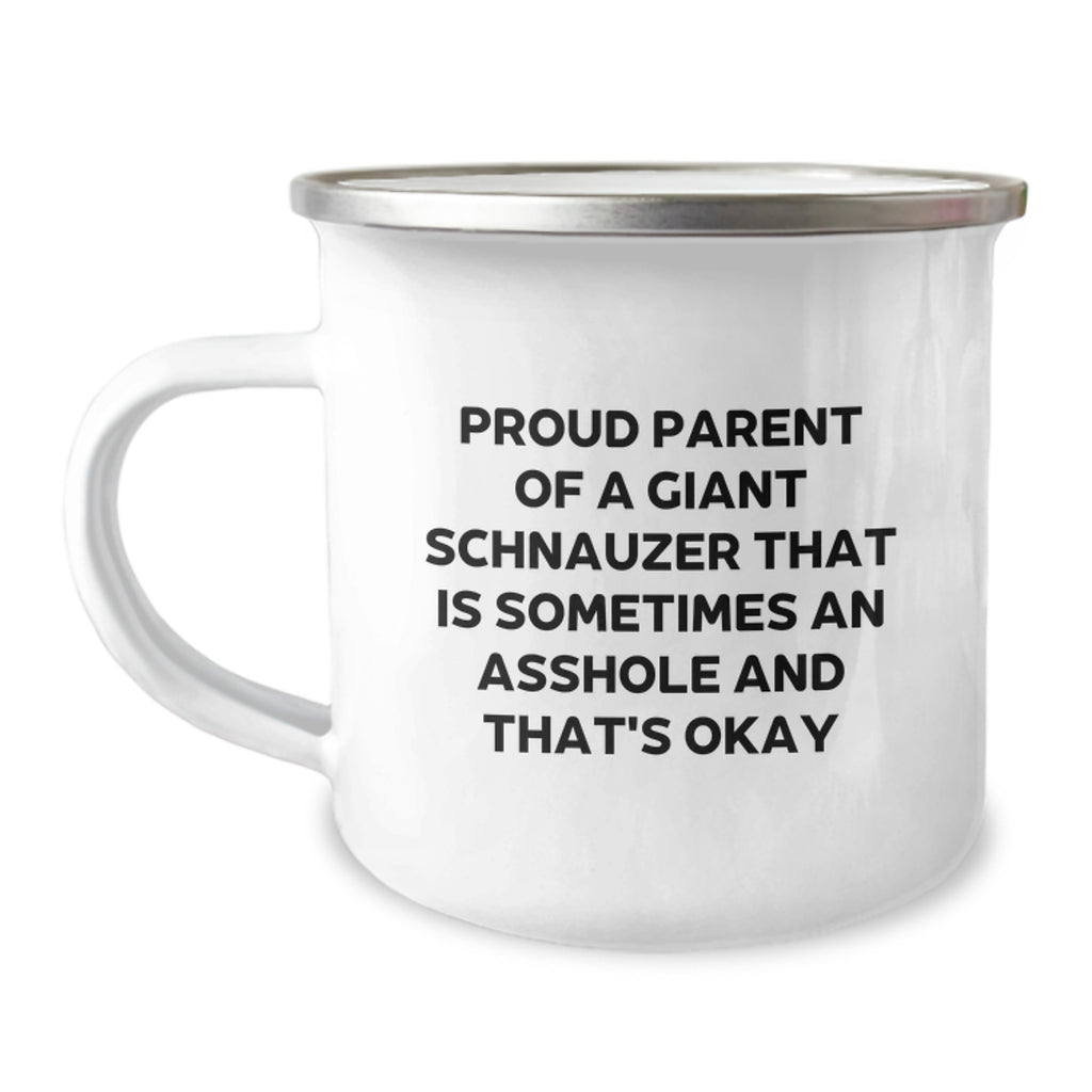 Giant Schnauzer Dog Camping Mug Gift for Him - A Humorous Keepsake - Image 1