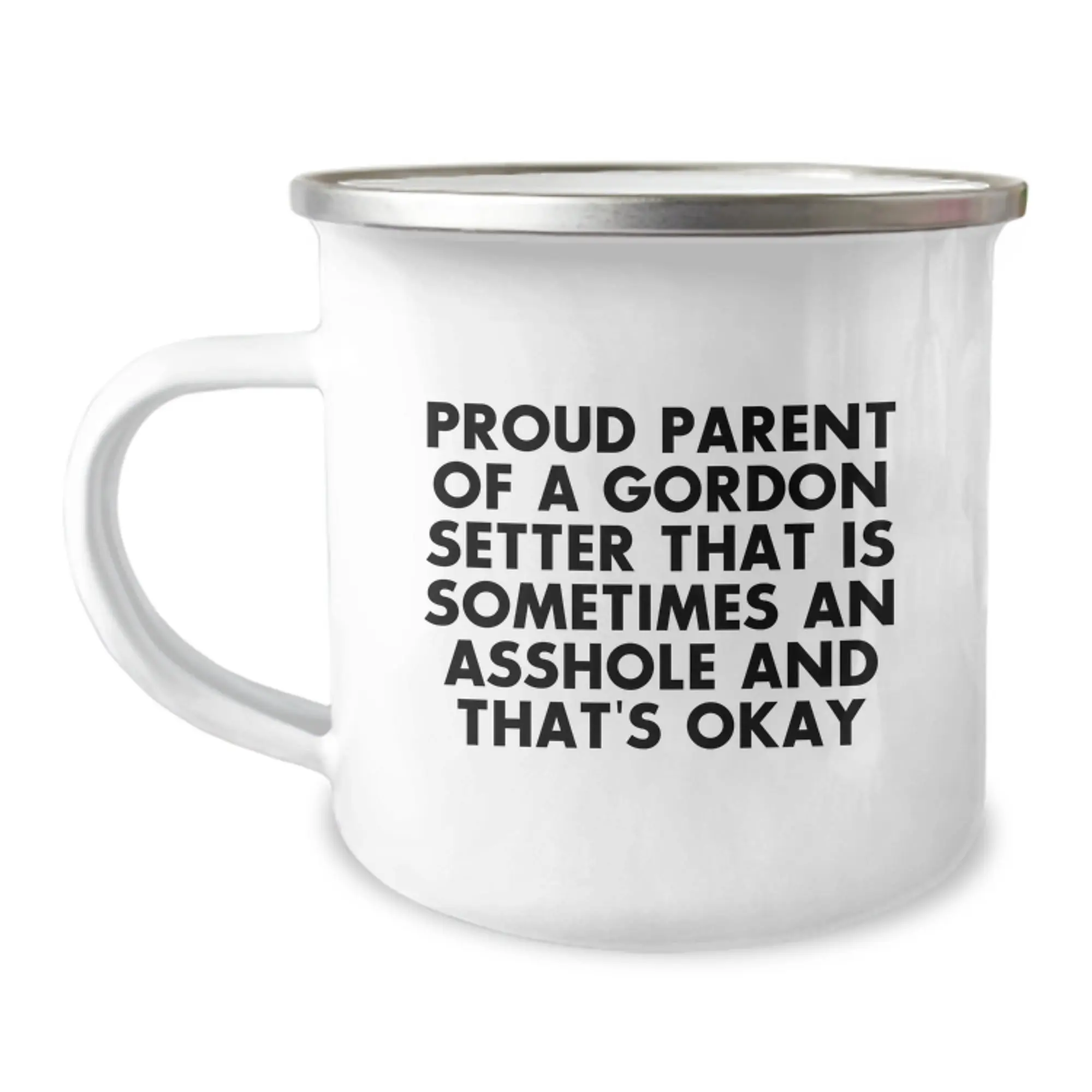 Gordon Setter Dog Lover's Funny Camping Mug, Gifts from Family to Proud Parent of Gordon Setter Dog, Unique Graduation Gifts for Gordon Setter Dog Owner's Friend - Image 1