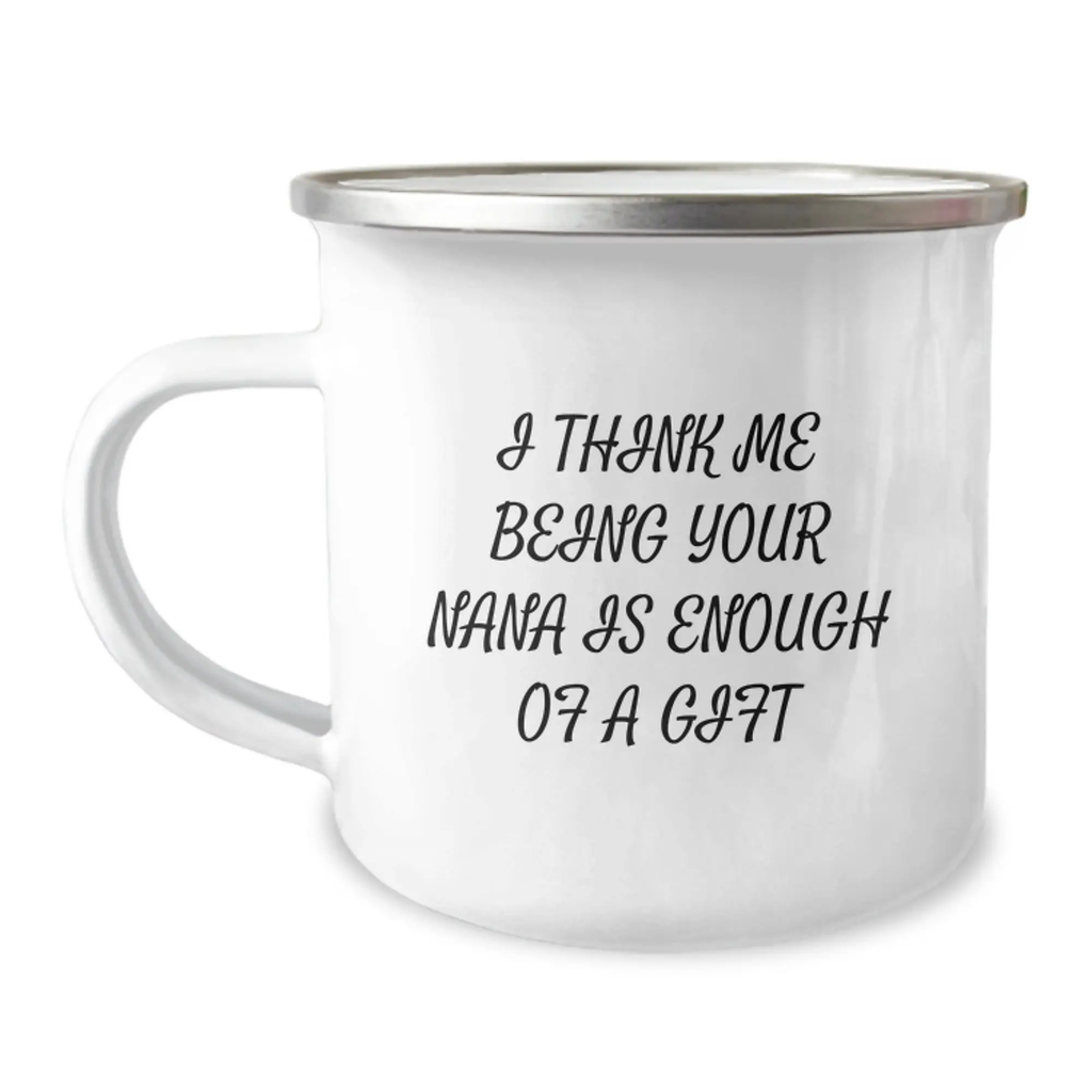 Nana Keepsake Camping Mug for Him Birthday Gift With Enamel Finish 12oz - Image 1