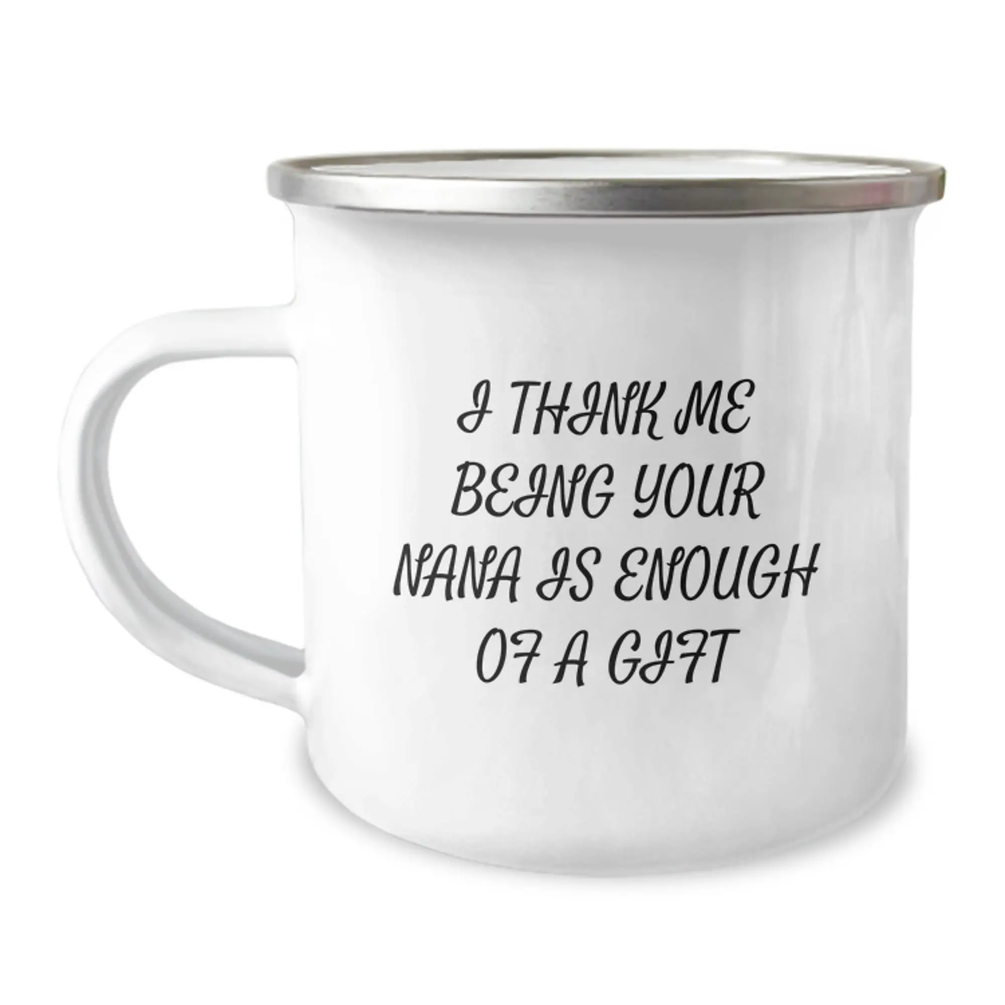Nana Keepsake Camping Mug for Him Birthday Gift With Enamel Finish 12oz - Image 1