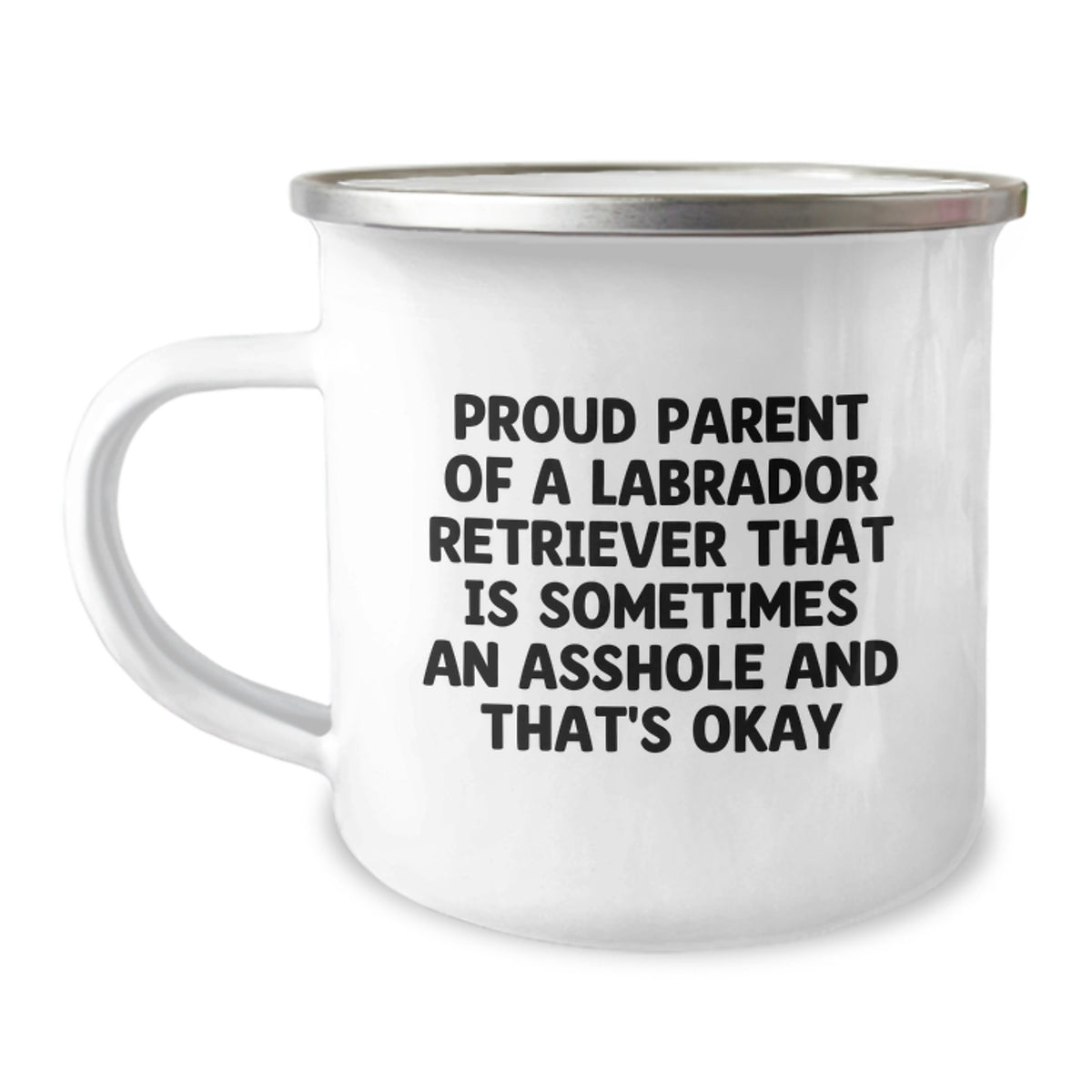 Christmas Gift for Her Humorous Labrador Retriever Camping Mug - Image 1