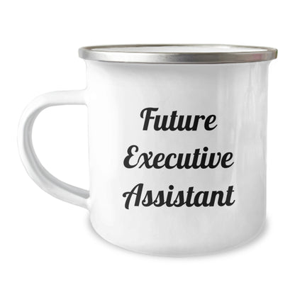 Funny Executive Assistant Gifts for Men, Unique Camping Mug for Future Executive Assistant, 'Future Executive Assistant' Quote Gifts from Friends - Image 1