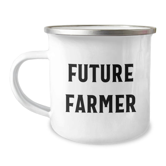 Funny Quotes for Future Farmer Christmas Unique Gifts - Gifts from Family to Farmer Friends Camping Mug - 12 oz Stainless Steel - Image 1