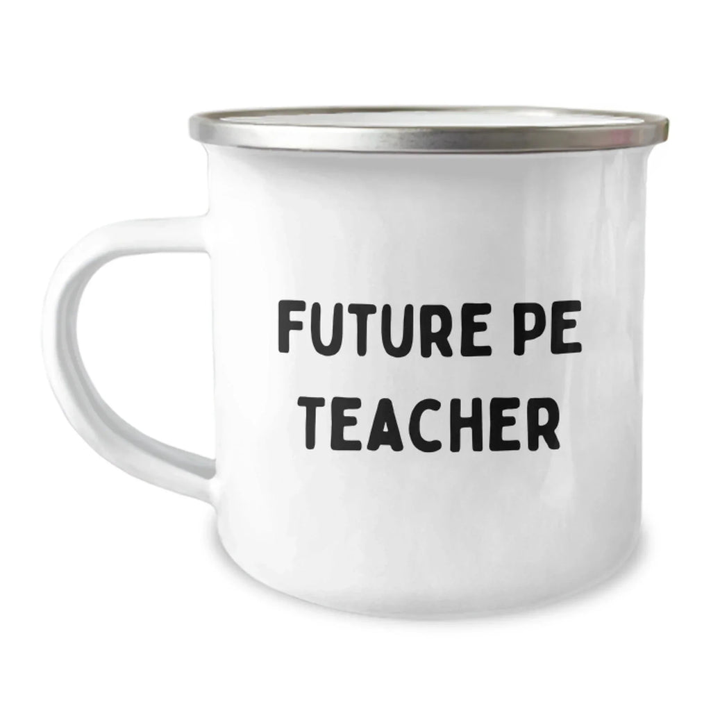 Funny PE Teacher Gifts from Friends for Future PE Teachers - Camping Mug for Birthday Celebrations