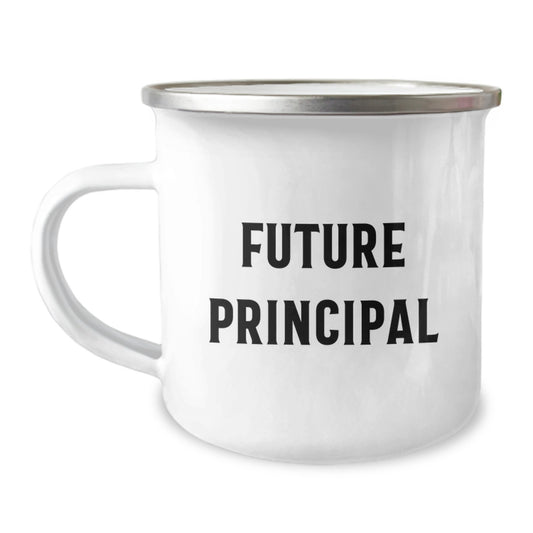 Funny Principal Camping Mug, Gifts from Friends to Future Principals, Birthday Unique Gifts for Men, Women, Coworkers, Family - Image 1