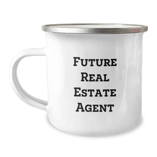 Funny Real Estate Agent Camping Mug Gifts from Friends for Men, Unique Christmas Memorable Presents - Image 1