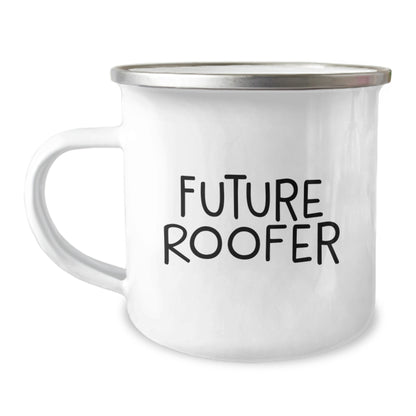Funny Future Roofer Gifts from Friends, Cute Roofer Camping Mug for Christmas Unique Gifts, Inspirational Roofer Motivation Quote Mug - Image 1