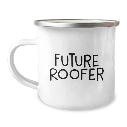 Funny Future Roofer Gifts from Friends, Cute Roofer Camping Mug for Christmas Unique Gifts, Inspirational Roofer Motivation Quote Mug - Image 1