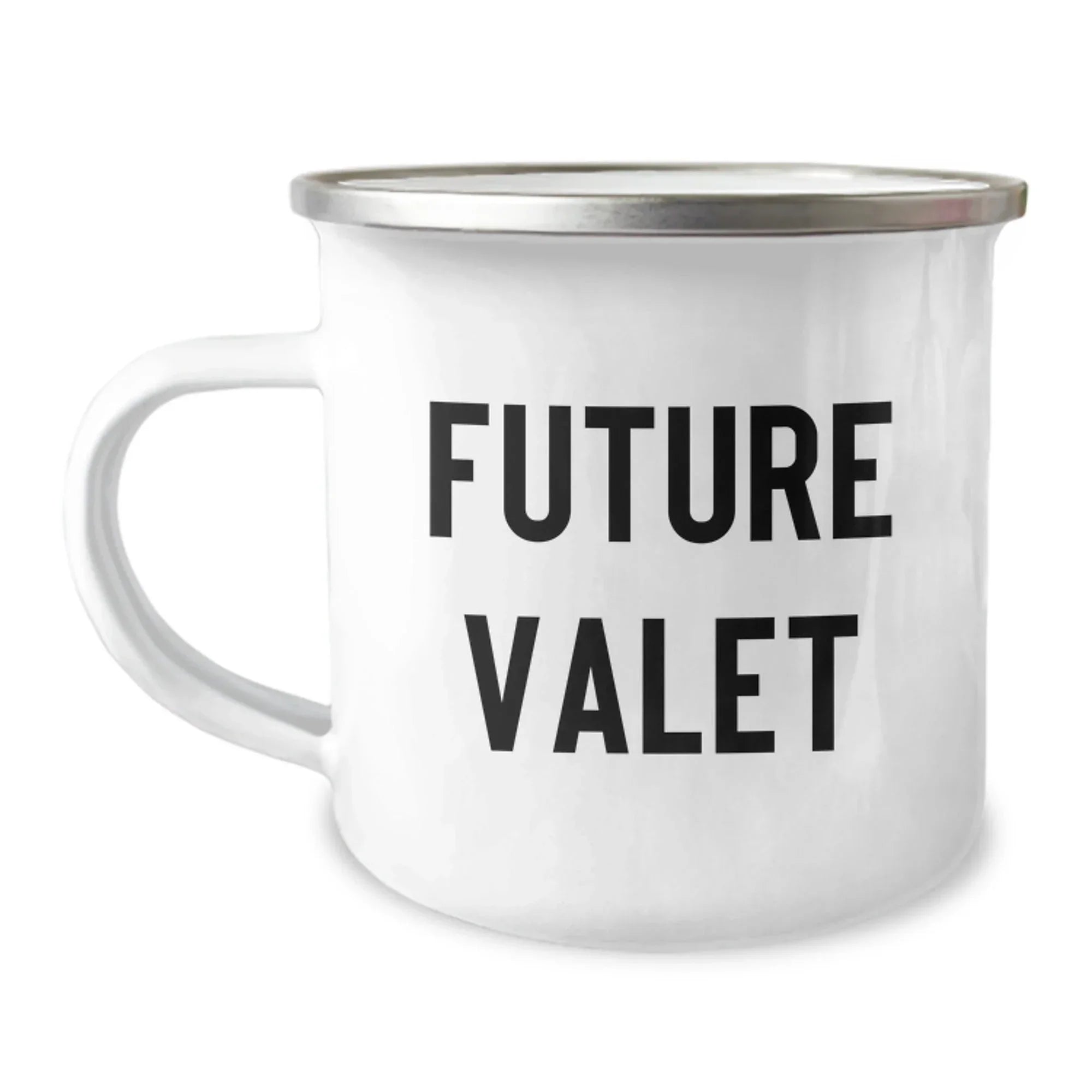 Funny Gifts from Friends for Valet Camping Mug - Stainless Steel with Enamel Finish, 12 oz Capacity