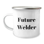 Funny Welder Gifts for Him Christmas Unique Ideas Camping Mug - 'I'm not lazy, I'm just conserving energy for welding' from Friends