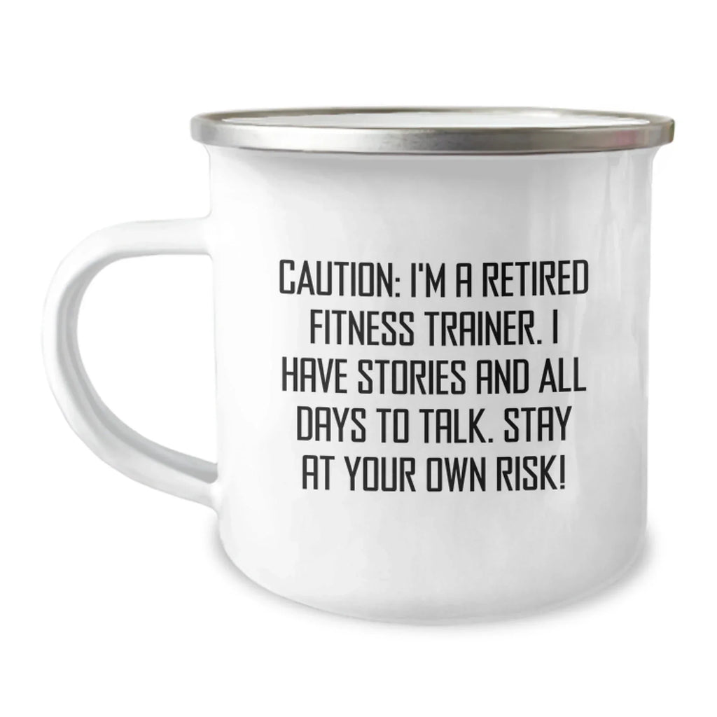 Funny Fitness Trainer Gifts from Friends and Family - Unique Christmas Mugs for Fitness Trainers' Hobbies, Camping, and Outdoor Fun - 'I'm a Retired Fitness Trainer' Quote