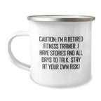Funny Fitness Trainer Gifts from Friends and Family - Unique Christmas Mugs for Fitness Trainers' Hobbies, Camping, and Outdoor Fun - 'I'm a Retired Fitness Trainer' Quote