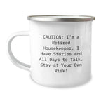 Funny Housekeeper Gifts for Men - Housekeeper Humor Camping Mug, Quirky Christmas Unique Gifts, Gifts from Friends, Housekeeper Quote Mug