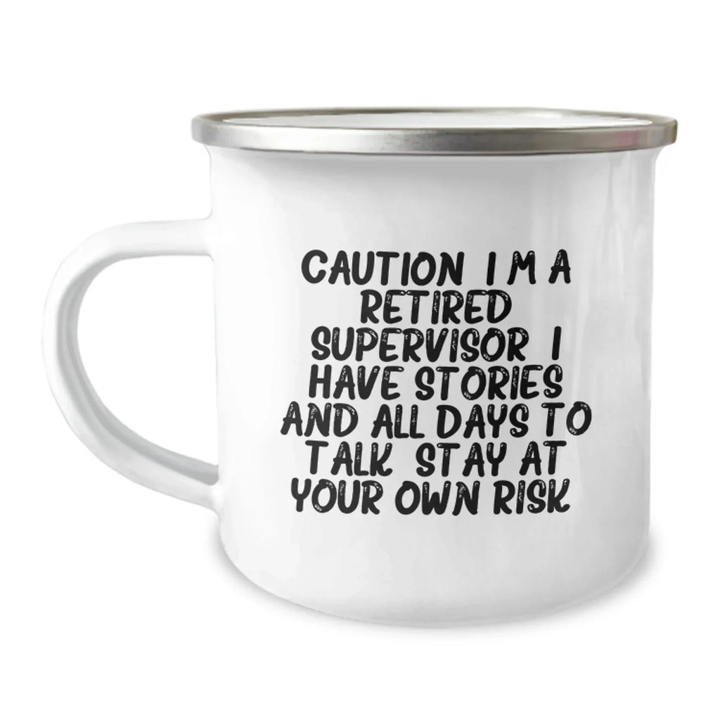Funny Supervisor Gifts for Men, Camping Mug for Supervisor Friends, Christmas Unique Ideas from Coworkers