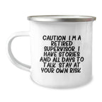 Funny Supervisor Gifts for Men, Camping Mug for Supervisor Friends, Christmas Unique Ideas from Coworkers