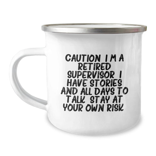 Funny Supervisor Gifts for Men, Camping Mug for Supervisor Friends, Christmas Unique Ideas from Coworkers - Image 1
