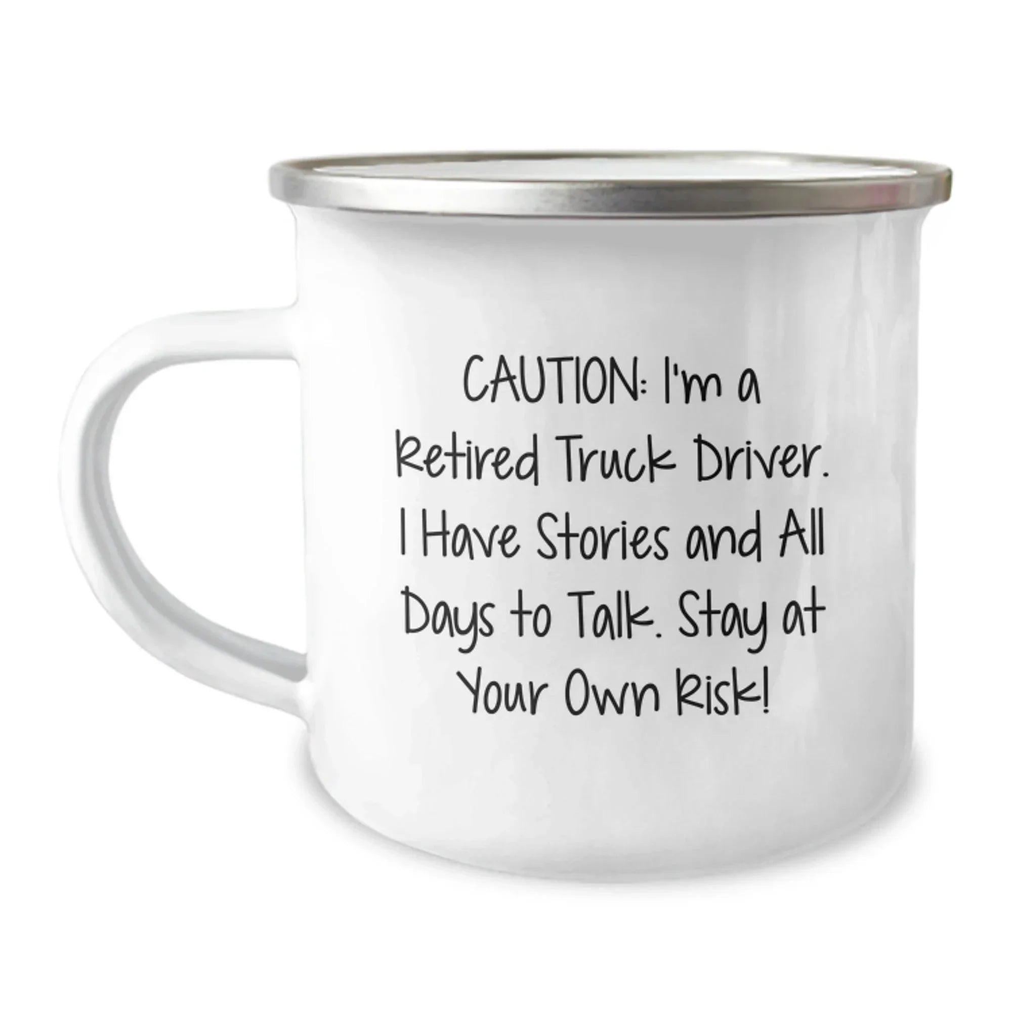 Funny Truck Driver Gifts for Men - Camping Mug with Caution I'm A Retired Truck Driver - Unique Christmas Unique Gifts from Friends to Family