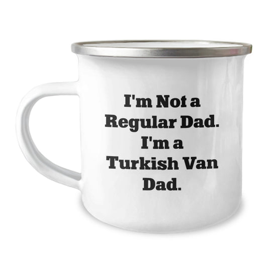 Funny Turkish Van Cat Dad Gifts for Men from Family - Birthday Unique Camping Mug - Image 1
