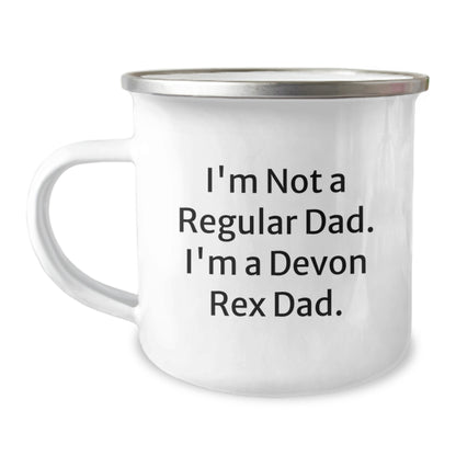 Funny Devon Rex Cat Gifts for Dad - I'm Not A Regular Dad. I'm A Devon Rex Dad. Camping Mug for Christmas - Image 1