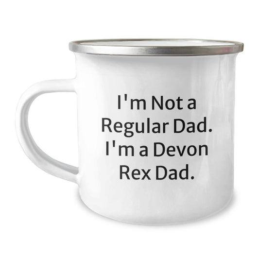 Funny Devon Rex Cat Gifts for Dad - I'm Not A Regular Dad. I'm A Devon Rex Dad. Camping Mug for Christmas - Image 1