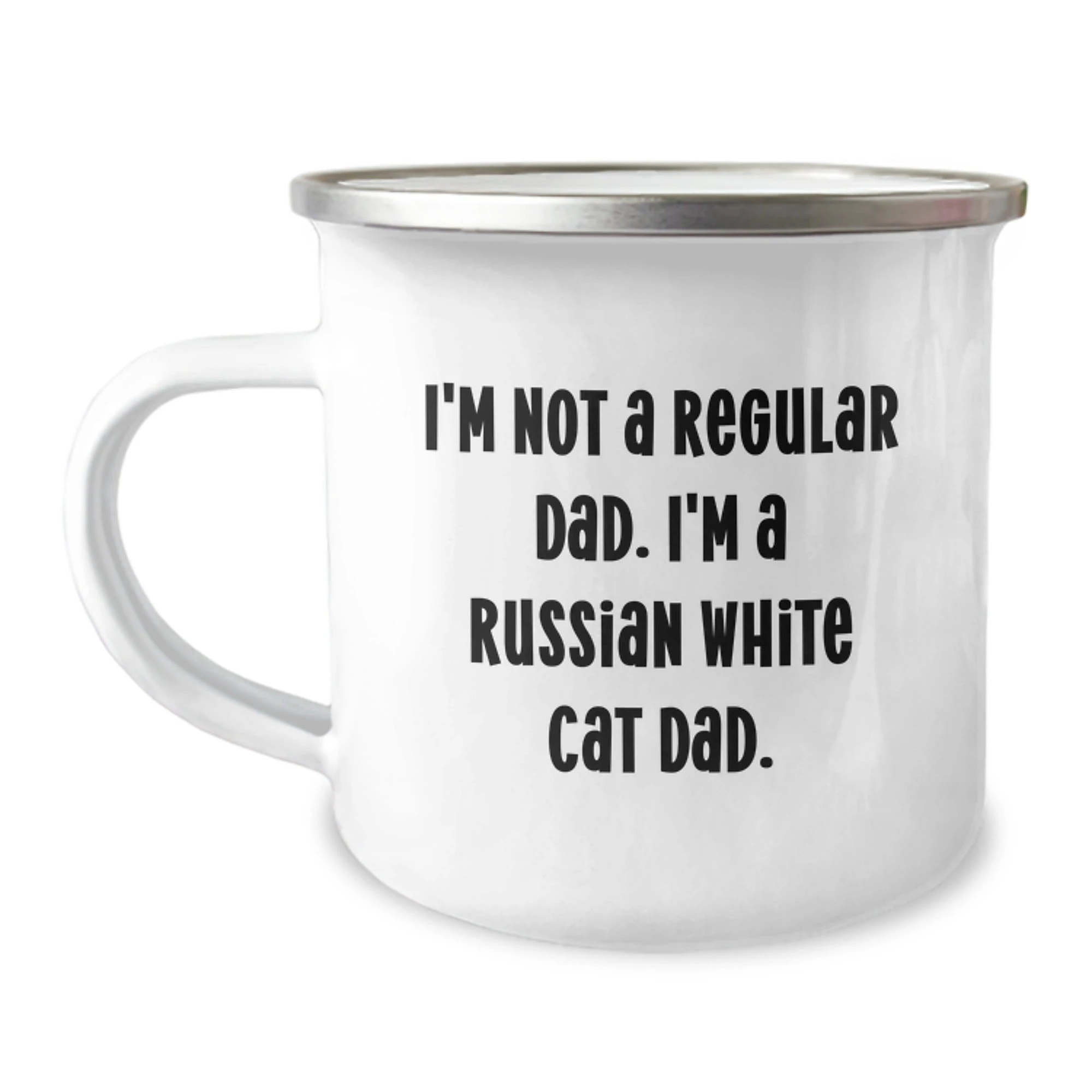 Funny Russian White Cat Dad Gifts from Men for Friends and Family Unique Christmas Unique Mugs