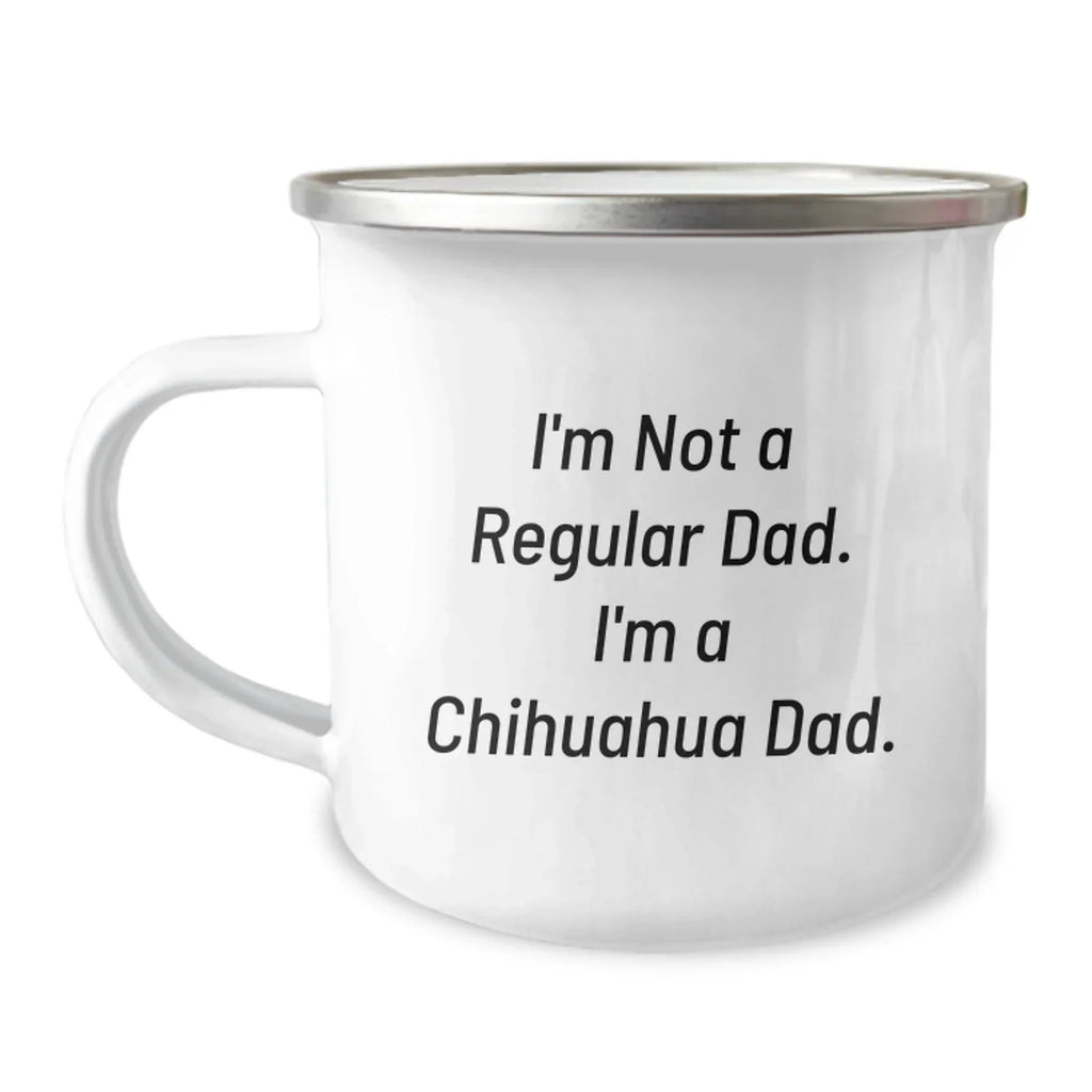 Funny Chihuahua Dad Camping Mug Gifts for Men Friends Family Christmas Unique Presents from Husband Mom